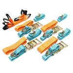 Jeu 4 sangles d?arrimage tour roue 35m x 50 mm 3000 kg fixation transport auto