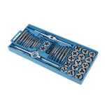 Jeu de 40 tarauds - errolves - bleu - coffret outillage pour filetage mtrique intrieur et extrieur ...