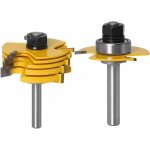 Jeu de 6 fraises  rainurer pour dfonceuse - 8mm queue - lames 1. 8 / 2. 5 / 3 / 4 / 5 / 6. 35mm - pour ...