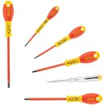 Jeu de 6 tournevis isols 1000v - stanley fatmax - 0 - 65 - 441 - electricien + philipps + testeur