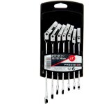 Jeu de 7 cls mixtes  cliquet - precision steel - 8 / 9 / 10 / 11 / 12 / 13 / 14 - cl  fourche avec ...