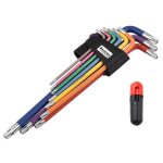 Jeu de 9 cls l multicolores jeu de cls torx cl toile bras long acier au chrome vanadium cl torx ...