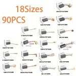 Jeu de 90 balais en charbon pour outils Électriques - 18 tailles différentes - pièces de rechange universelles ... Jeu de 90 balais en charbon pour outils Électriques - 18 tailles différentes - pièces de rechange universelles ...