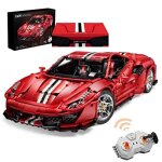 Jeu dassemblage - technic - ferrari 488 - kit tlcommand 1:8 - 3187 pices - 2. 4 ghz