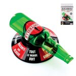 Jeu de la bouteille ambiance roulette 6x12x18cm vert anis menthe eau