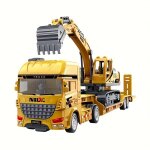 Jeu de camions jouets - excavatrice tracteur - pelleteuse et char militaire - �ducatif - 3 � 6 ans