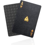 Jeu cartes poker plastique diamond noir - 54 cartes �tanches - nouveaut� design - parfait pour parties ...
