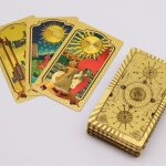 Jeu cartes tarot dore