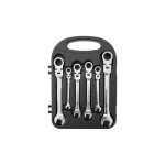 Jeu de cl�s mixtes � cliquet spanners - 7 pi�ces - 8 � 19 mm