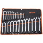 Jeu de cls mixtes 25pcs - vevor - cls  fourche mtrique 6 - 32 mm - acier au carbone - pochette enroulable ...