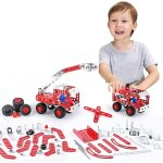 Jeu de construction - 4 en 1 - mod�le de camion de pompiers en blocs de construction?jouets �ducatifs ...