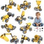 Jeu de construction  dmonter 10 en 1 - acelife - 112pcs - jaune - enfant