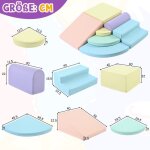 Jeux de construction en mousse - 7 blocs de construction doux pour enfant - jeu descalade scuris - ...