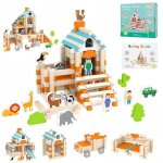 Jeu dassemblage en bois montessori pour enfants - lot de 170 - construction et motricit fine pour enfants ...