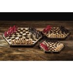 Jeu dchecs en bois yalta 3 joueurs de petite taille (32 x 28 cm)
