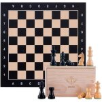 Jeu d�checs - engelhart - 170495 - plateau �rable 40x40 cm - pi�ces plomb�es pond�r�es - roi 76 mm