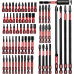 Jeu dembouts de vissage aux chocs - febest - 68 pi�ces - embouts magn�tiques - acier s2 - tige hexagonale ...