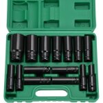 Jeu de douilles  choc 1 / 2 15pcs 6 pans cr - v 8 - 32mm douilles  impact mtriques profondes coffret ...