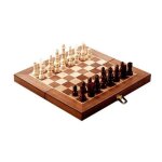 Jeu d?checs bois en mallette 30 cm - jeux de socit - jeux traditionnels - checs en bois