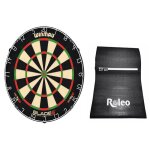Jeu de flchettes pointe acier debout cible professionnelle winmau blade 6 + tapis de flchettes roleo ...