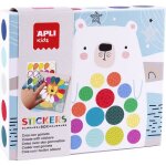 Jeu de gommettes �ducatif - swapy - mod�le ours - 8 feuilles illustr�es - autocollants amovibles - multicolore ...