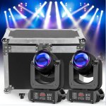 Uking 230w lumi�re de sc�ne - lyre led dmx512 beam gobo 18 prisme - jeux de lumiere dj - pack de 2 avec ...