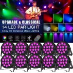 Jeux de lumiere dj - uking lumi�res de f�te 9 led rgbw avec t�l�commande - dmx pour concert bar disco ...