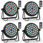 Jeux de lumire dj - uking lumire de scne 36 led pour fte disco concert - pack de 4