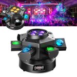 Jajaluya 200w jeux de lumiere - dj lyre led lumière de scène 10 rgbw led + laser led gypsophile rouge ... Jajaluya 200w jeux de lumiere - dj lyre led lumière de scène 10 rgbw led + laser led gypsophile rouge ...
