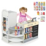 Jeu marchande enfants dreamade avec 15 accessoires jouets depicerie avec distributeur automatique et ...