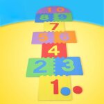 Jeu de la marelle g�ant enfants tapis mousse eva doux indoor outdoor famille yyv