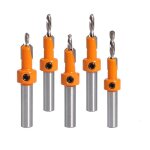 Jeu de m�ches � boisensemble de 5 forets � fraiserhss pour le travail du bois chanfrein contre - foret ...