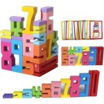 Jeux nombre montessori jouets de d�veloppement en bois blocs de construction dempilage num�rique pour ...