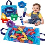 Jeu de pche montessori - avec tapis ocan - des bbs qui jouent - cadeau pour les enfants de 1  3 ...