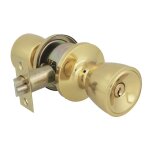 Jeu de poign�es - amig - mod�le 600 - laiton poli - syst�me anti - carte - pour portes 35 - 45 mm