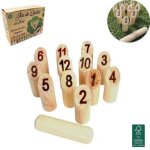 Jeu de quilles nordiques - bois - 12 quilles - pour enfants et adultes - ext�rieur - d�s 6 ans