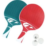 Jeu de raquettes de tennis de table cornilleau tacteo duo pack rouge / vert