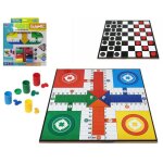 Jeux de société - plateau en bois - dames et parcheesi - 35x30 cm - enfants 3 + Jeux de société - plateau en bois - dames et parcheesi - 35x30 cm - enfants 3 +