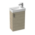 Meuble avec lave - mains - jika petit - fr�ne - 41x66x23 cm - installation suspendue