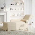 Chez jili * fauteuil long - ruigou - fauteuil long de repos avec traversin et accoudoir droit rose lin ...