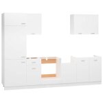 Jili * new meuble cuisine rangement / ensemble de meubles de cuisine 7 pcs blanc agglom�r� fr 307
