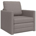 Chez jili * sofa litfauteuil long - solo - lit de sofa de sol 2 - en - 1 taupe 74x77x81 cm tissu aot192947 ...
