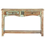 Jills - console meuble - charge 20 kg - table console - vidaxl - 120x40x75cm - bois solide de r�cup�ration ...