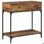 Jills - console meuble - charge 20 kg - table console - vidaxl - bois ancien 75x345x75cm - bois ding�nierie ...