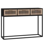 Jills - console meuble - charge 20 kg - table console - vidaxl - noir 105x30x75cm - bois ding�nierie ...