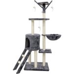 Jipsy arbre à chat gris 79 x 34 x 138 cm - 3 plateformes 1 perchoir 1 niche 1 escalier poteaux à griffer ... Jipsy arbre à chat gris 79 x 34 x 138 cm - 3 plateformes 1 perchoir 1 niche 1 escalier poteaux à griffer ...