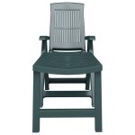 Jll * top - chaise longue - bain de soleil - vert plastique lll1341