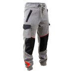 Jogging de travail molleton femme lma tessa - gris clair / noir