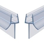 Joint de douche pour paroi en verre 50cm 2pcs barri�re de douche pvc joint porte douche pour vitre 4 ...