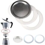 Joint et filtre cafetière universel pour pièces de rechange moka (2 x anneau de tenue en silicone 1 filtre) ... Joint et filtre cafetière universel pour pièces de rechange moka (2 x anneau de tenue en silicone 1 filtre) ...